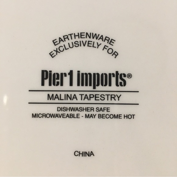 4 Pier 1 Imports Malina Tapestry Earthenware Round Salad Plates - Picture 5 of 13